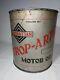 RARE Vintage Manhattan Trop-Artic 5 Gallon ROUND Motor Oil Can Manhattan Oil