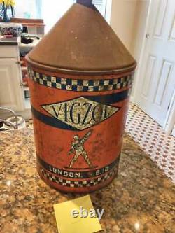 RARE Vintage Oil Can Vigzol Lubricating 20 Height Can