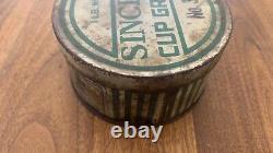RARE Vintage SINCLAIR Motor Oil Cup Grease 1lb Oil Can Early (1910's/20s) 4x2