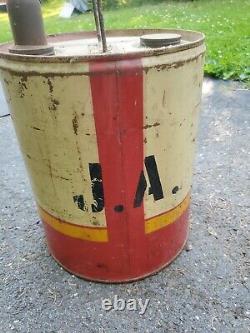 RARE Vintage Shell 5 Gallon Oil Can