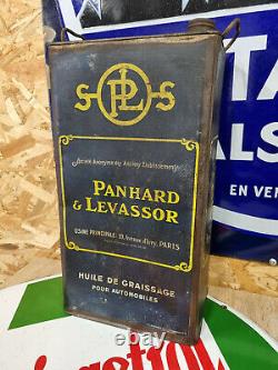 RARE bidon d'huile PANHARD & LEVASSOR oil can tin 20 litres