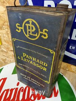 RARE bidon d'huile PANHARD & LEVASSOR oil can tin 20 litres