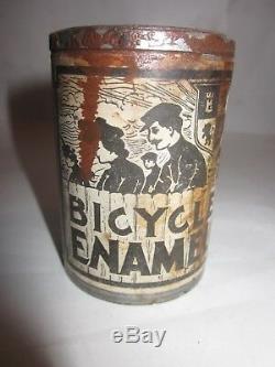 RARE vintage 1900's Mead Cycle Company Chicago, IL Bicycle Enamel paint tin can