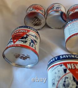RARE vintage CASE 1 Dozen Nevr-Dull large size cans The original wadding polish