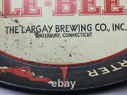 RED FOX ALE BEER TRAY & Cone Top Can Largay Brewing WATERBURY CT Vintage RARE