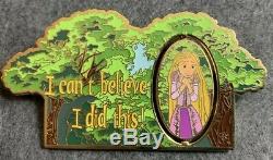 Rapunzel I Cant Believe I Did This Disney Fantasy Pin HTF Tangled Rare Spinner