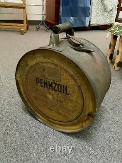 Rare 1920s Pennzoil 5 Gal Rocker Motor Oil Can