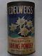 Rare 1935 EDELWEISS Phosphate BAKING POWDER TIN John Sexton & Co 2 1/2# Can&Lid