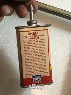 Rare 1948 SHELL SOAP BOX DERBY Leadtop Handy Oiler Only Year The Can Was Dated