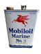 Rare 1950's NOS Mobiloil Marine Oil No. 4 Gallon Can Full Unopened Socony Vacuum