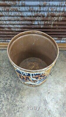 Rare 1950s Dad's Root Beer 5-gallon soda fountain syrup tin with handle