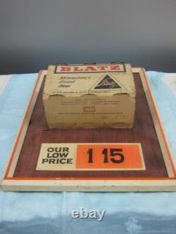 Rare 1960's Blatz 3D Can Sign 6 Paks To Go $1.15 With Real Air Filled Flat Tops