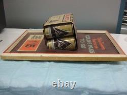 Rare 1960's Blatz 3D Can Sign 6 Paks To Go $1.15 With Real Air Filled Flat Tops