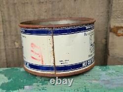 Rare 8-oz Blue Cross Brand vintage OYSTER TIN Travers Bros Baltimore MD Ind. Can