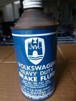 Rare American Vw Volkswagen Brake Fluid Oil Tin Can 12 Fl Oz Great Display