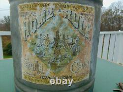 Rare Antique 1880's HOME RULE OIL Lamp Family Filler Pump Can Signed Doubleday
