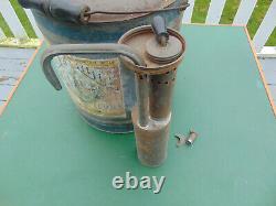 Rare Antique 1880's HOME RULE OIL Lamp Family Filler Pump Can Signed Doubleday