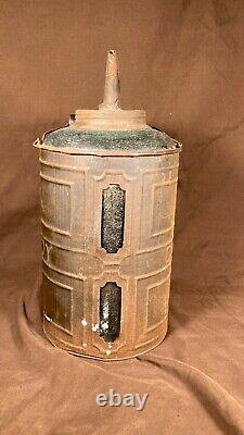 Rare Antique Dandy Glass / Tin Oil Can Kerosene Can Bottle