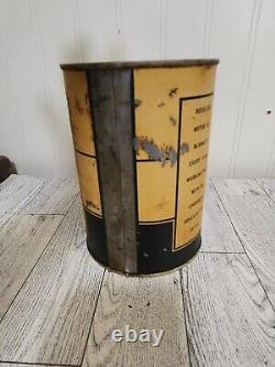 Rare Antique Rocklube Metal Quart Can Soddered Seam Empty Gas Oil Signs