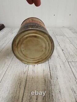 Rare Antique Rocklube Metal Quart Can Soddered Seam Empty Gas Oil Signs