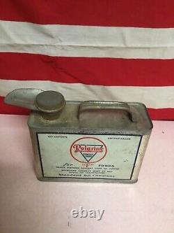Rare Antique Standard Oil Co. Polarine F. Ford Half Gallon Motor Oil Can
