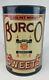Rare Antique Vintage Burco Sweets Candy Tin Can Alfred H. Burt Advertising Sign