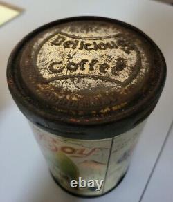 Rare Antique Vtg Jam-boy Jameson Boyce Advertising Litho Coffee Tin Can Sign