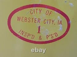 Rare BOONE RIVER 50# Lard Tin Can NISSON PACKING canoe Webster City IOWA sign