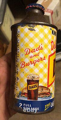 Rare Cone Top Dads Root Beer Soda Can Chicago Indoor Can Illinois King Size