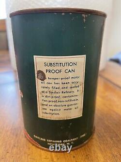 Rare Copper lid Sinclair Quart Oil Can