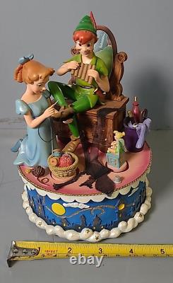Rare Disney Peter Pan Shadow Music Box Vintage Wendy Tinkerbell You Can Fly Tune