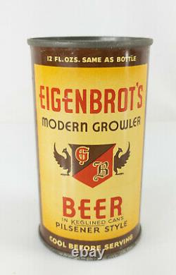 Rare Eigenbrot's Modern Growler Air Filled Sample Beer Can Breweriana Globe