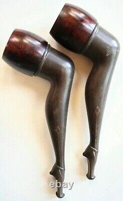 Rare French Erotic Legs Smoking Pipes-look