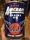 Rare Gulf Aircraft Aviation Engine Oil Can, Full, Nice Example Of A Rare Can