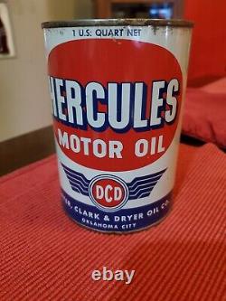 Rare Hercules Motor Oil Can Oklahoma Oil Company