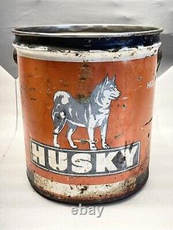 Rare Husky Oil 35# Grease Can Great Graphics Good Condition Wyoming