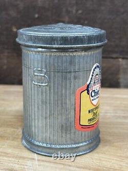 Rare Indian Chief Northwest Metal Products Salesman Sample Trash Can Minty