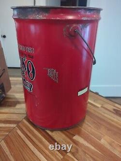 Rare Large 50# 1920s-1930s Lubriko Grease Oil Can With Handle