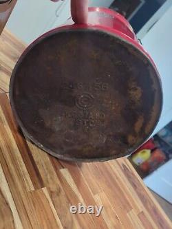 Rare Large 50# 1920s-1930s Lubriko Grease Oil Can With Handle
