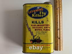 Rare Litening Fly Killer Can One Pint Yale Oil Corporation Billings Montana