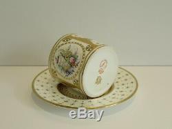 Rare Lynton Porcelain Stefan Nowacki Decorated (derby) Coffee Can & Saucer