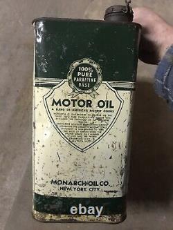 Rare Monark Motor Oil Can 2 Gallon Can New York City