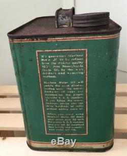 Rare Nicolene National Independent Co 5 Quart Motor Oil Can York PA Sign Pump