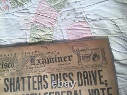 Rare Original 1920 San Francisco Examiner Full Newspaper Women Can Vote Scarce
