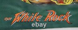 Rare Original 1920s You Can't Miss Cue White Rock Water Poster
