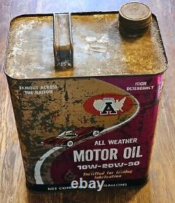 Rare Original Vintage Double A Automotive Motor Oil Can Advertising (Barn Find)
