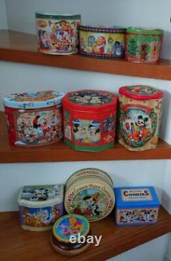 Rare Out Of Print Disney Retro Antique Cans Set 11 With Bonus