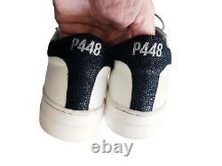Rare P448 sneakers Italy Made SZ 40 You can surf later white black gray Unisex