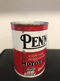 Rare PENNO Motor Oil Quart Can