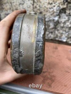 Rare Petrol Oil hand pump oil can veteran car motorcycle vintage brass tin